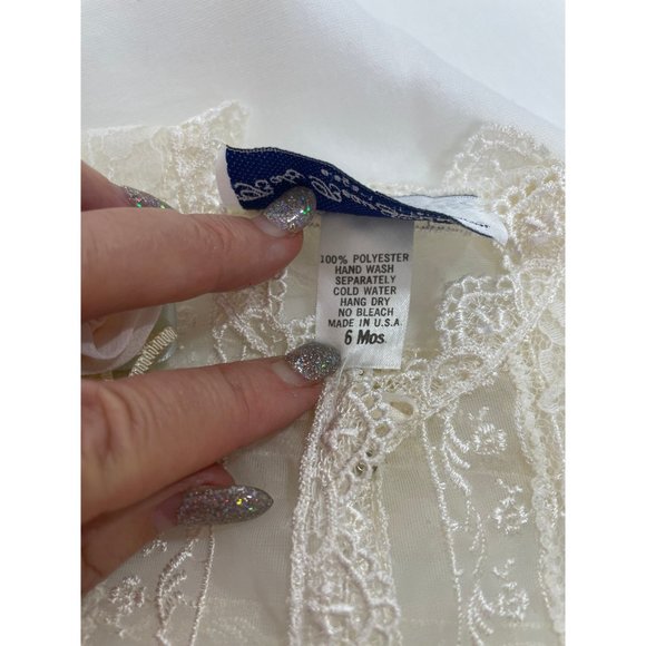 Vintage Baby Girl’s Fancy Cardigan, Booties, Headband, Blanket, Cream, lace, Bea - Picture 9 of 17